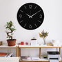 Wallity Reloj de Pared Decorativo de Metal Negro
